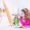 4Pc Wooden Easel,16"Table Top Easel,Easel for Painting canvases,Foldable A Frame Wood Easel Adjustable Table Easel for Kids,Oil Water Painting,Students Classroom Etc.